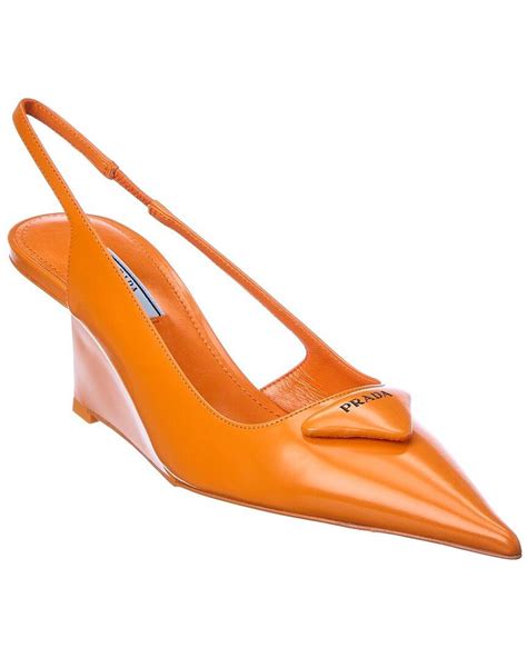 prada slingback orange|prada slingback sale.